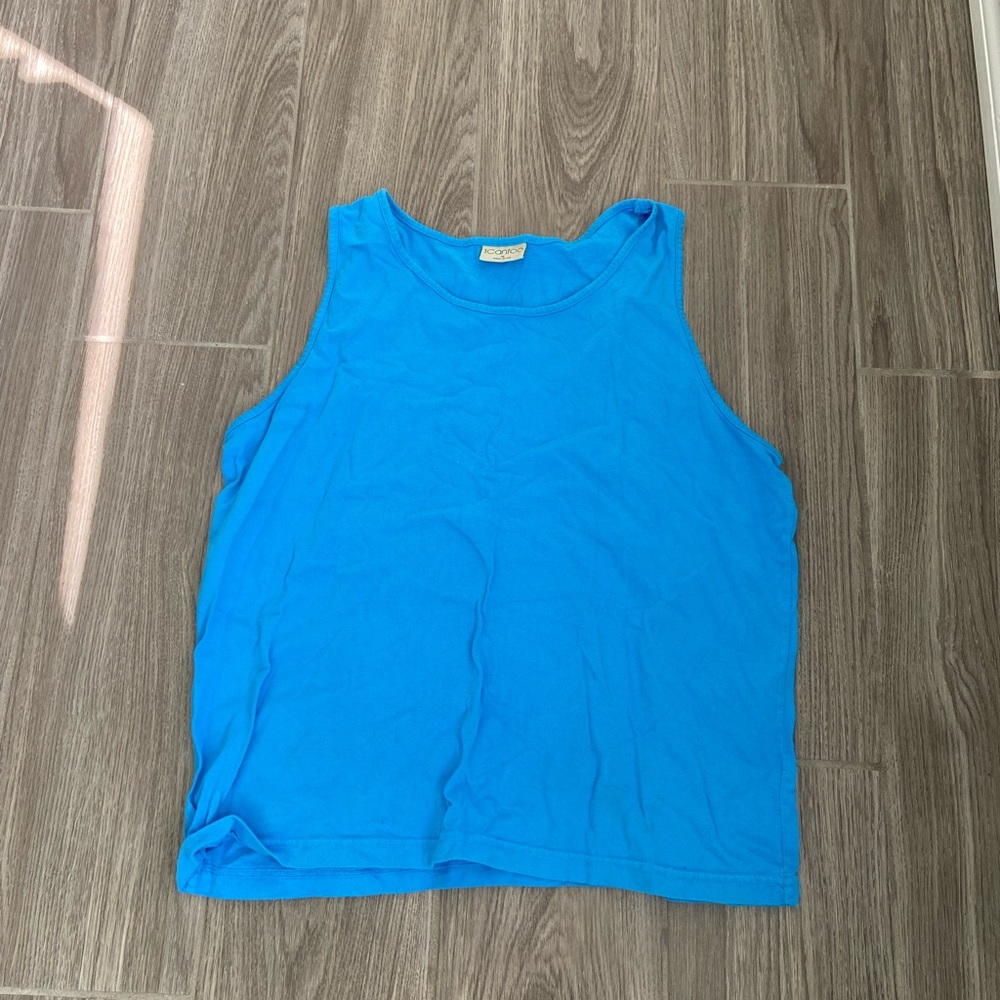 🔥3 for $5 Light Blue Tank Top Cantoo Blouse Top